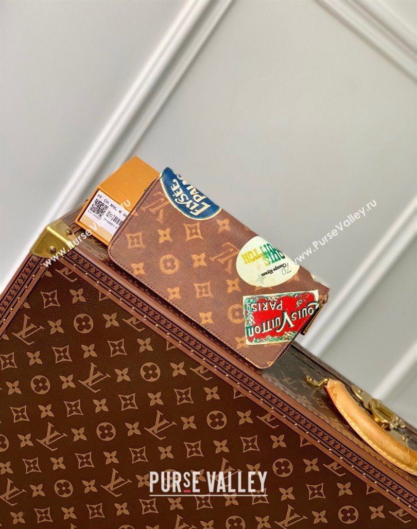 Louis Vuitton Zippy Wallet in Monogram Canvas with Vintage Hotel Labels M60017 2024 (KI-240521025)