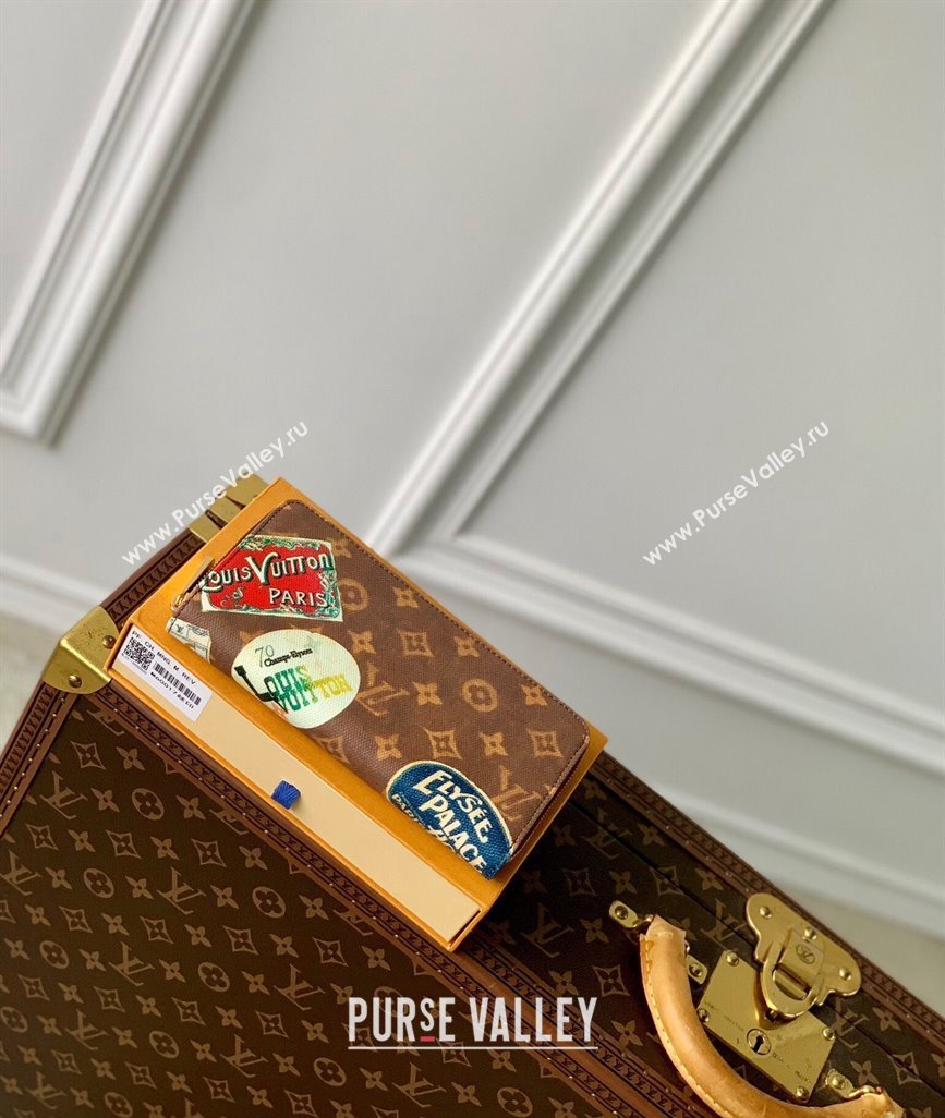 Louis Vuitton Zippy Wallet in Monogram Canvas with Vintage Hotel Labels M60017 2024 (KI-240521025)