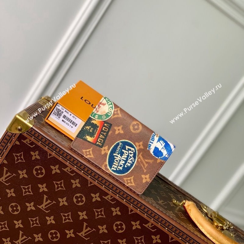 Louis Vuitton Passport Cover in Monogram Canvas with Vintage Hotel Labels M83519 2024 (KI-240521027)