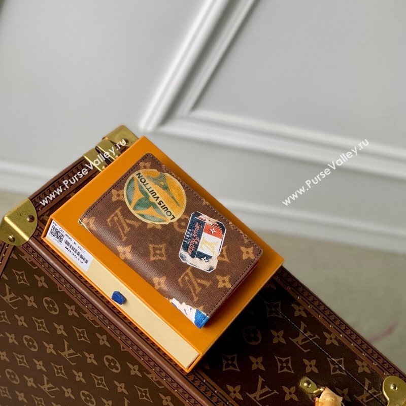 Louis Vuitton Passport Cover in Monogram Canvas with Vintage Hotel Labels M83519 2024 (KI-240521027)