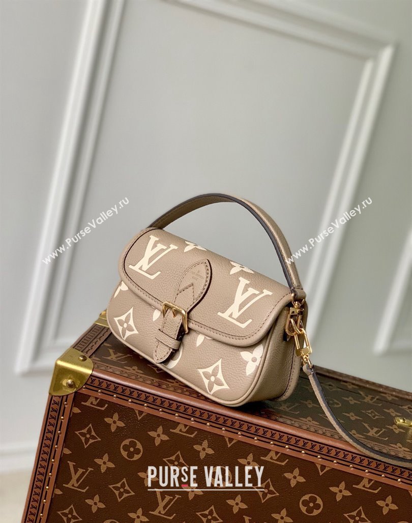 Louis Vuitton Nano Diane Mini bag in Monogram Empreinte Leather M83300 Tourterelle Beige/Cream White 2024 (KI-240520063)