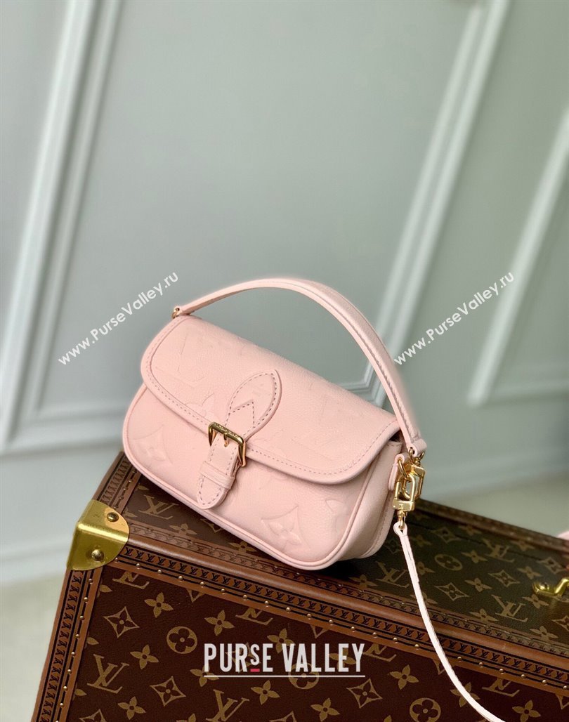 Louis Vuitton Nano Diane Mini bag in Monogram Empreinte Leather M83566 Opale Pink 2024 (KI-240520064)