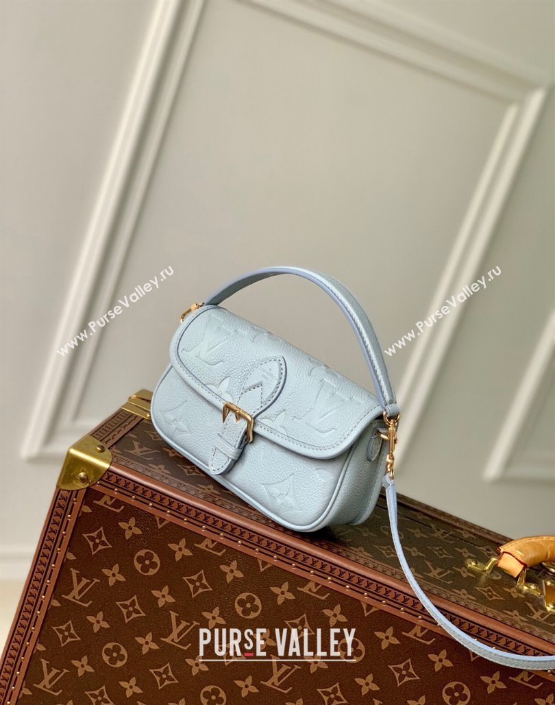 Louis Vuitton Nano Diane Mini bag in Monogram Empreinte Leather M83592 Olympe Blue 2024 (KI-240520065)