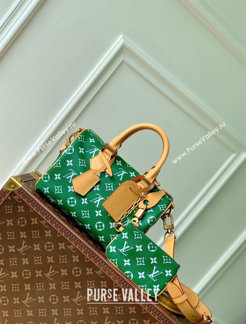 Louis Vuitton Speedy P9 Bandouliere 25 Bag in Soft Calfskin M24423 Green 2024 Runway (KI-240521043)