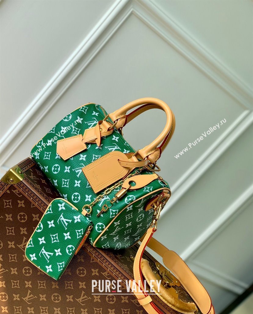 Louis Vuitton Speedy P9 Bandouliere 25 Bag in Soft Calfskin M24423 Green 2024 Runway (KI-240521043)