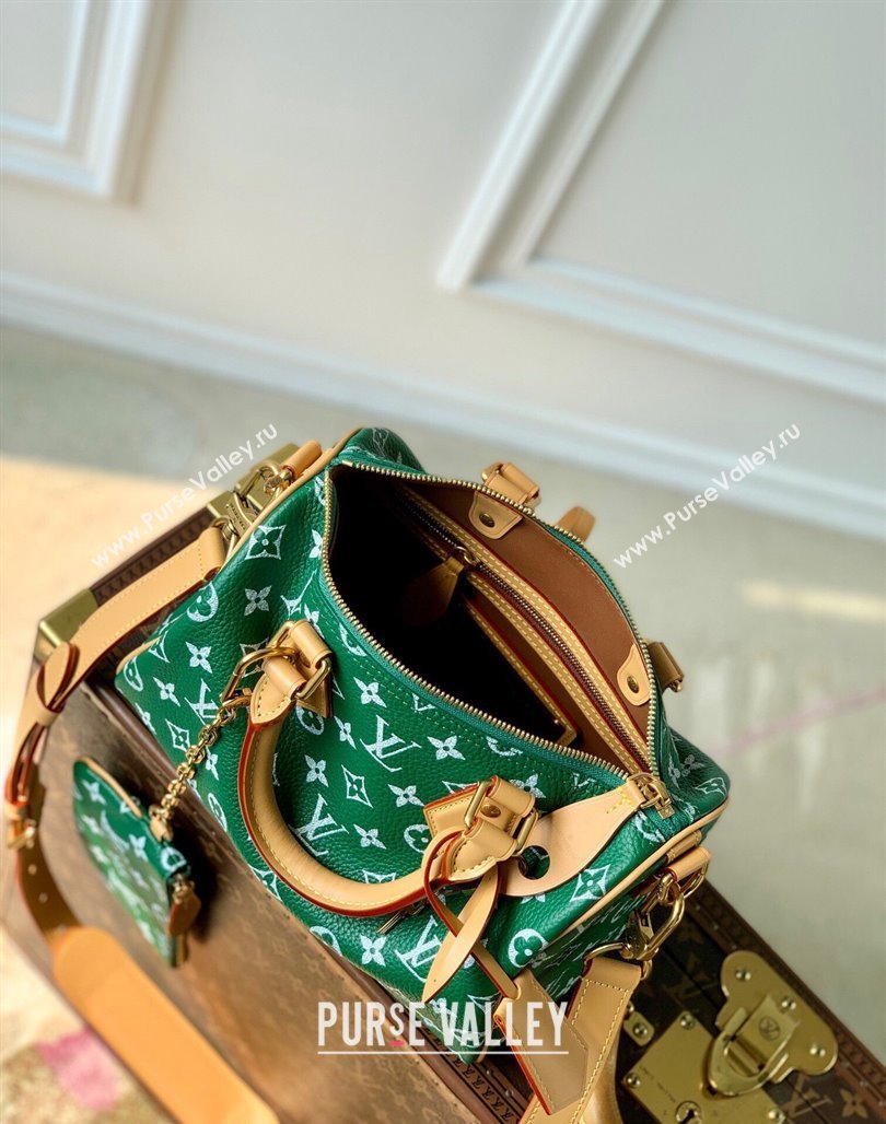 Louis Vuitton Speedy P9 Bandouliere 25 Bag in Soft Calfskin M24423 Green 2024 Runway (KI-240521043)