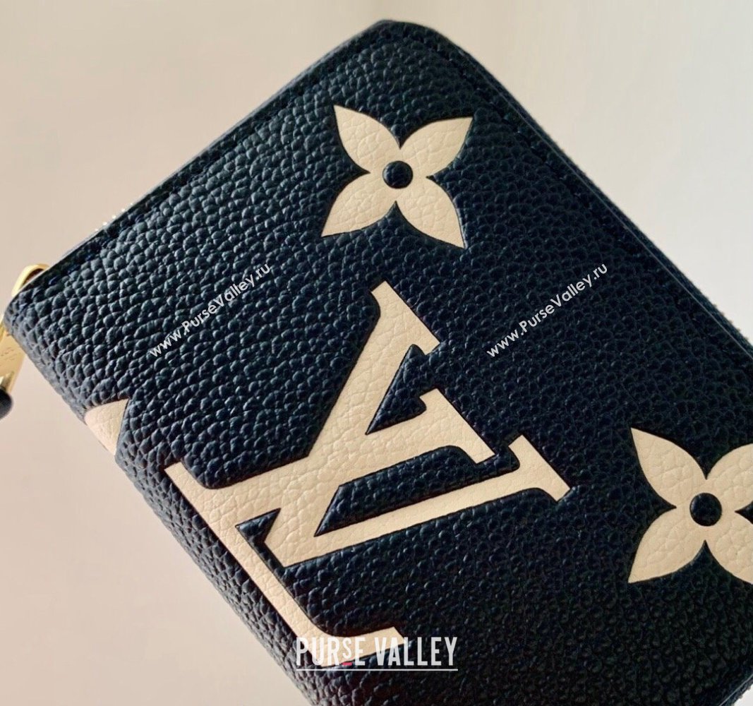 Louis Vuitton Zippy Coin Purse Wallet in Bicolor Monogram Empreinte Leather M83606 Navy Blue /Cream White 2024 (KI-240520087)