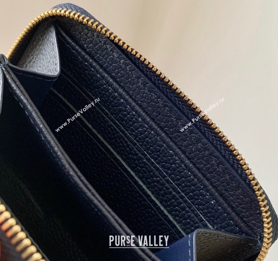 Louis Vuitton Zippy Coin Purse Wallet in Bicolor Monogram Empreinte Leather M83606 Navy Blue /Cream White 2024 (KI-240520087)