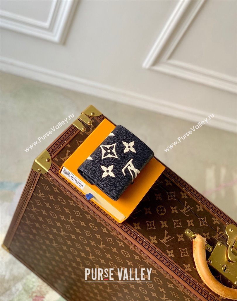 Louis Vuitton Victorine Wallet in Bicolor Monogram Empreinte Leather M80968 Navy Blue /Cream White 2024 (KI-240520088)