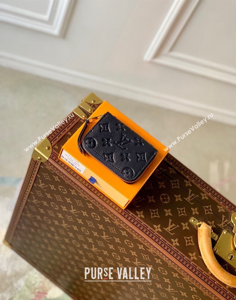 Louis Vuitton Zippy Coin Purse Wallet in Navy Blue Monogram Empreinte Calf Leather M60574 2024 (KI-240520090)