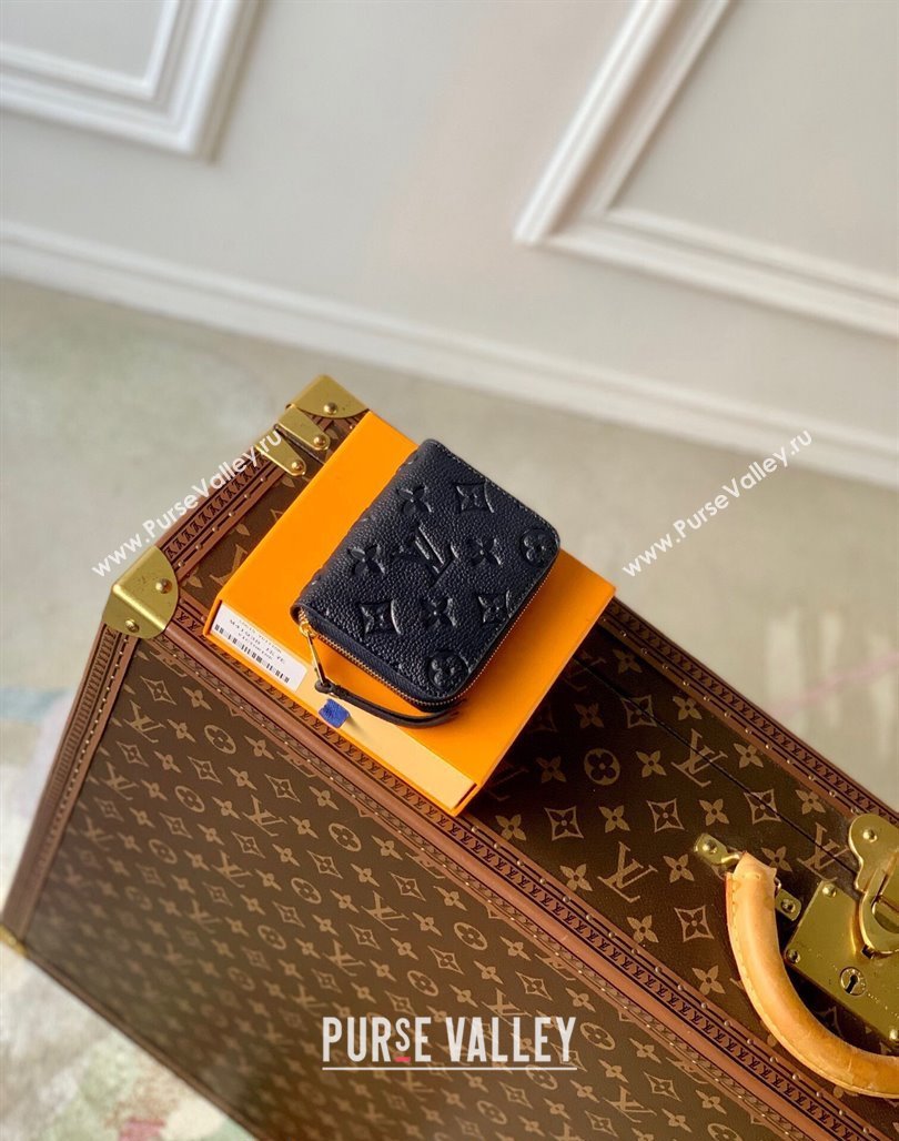 Louis Vuitton Zippy Coin Purse Wallet in Navy Blue Monogram Empreinte Calf Leather M60574 2024 (KI-240520090)