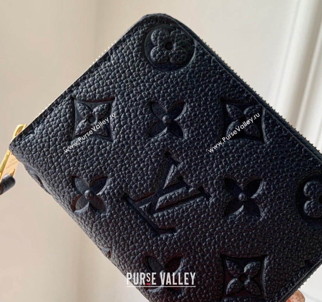 Louis Vuitton Zippy Coin Purse Wallet in Navy Blue Monogram Empreinte Calf Leather M60574 2024 (KI-240520090)