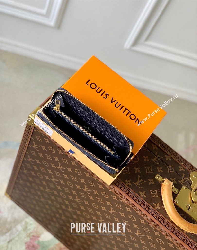 Louis Vuitton Clemence Wallet in Monogram Empreinte Leather M83594 Navy Blue 2024 (KI-240520092)