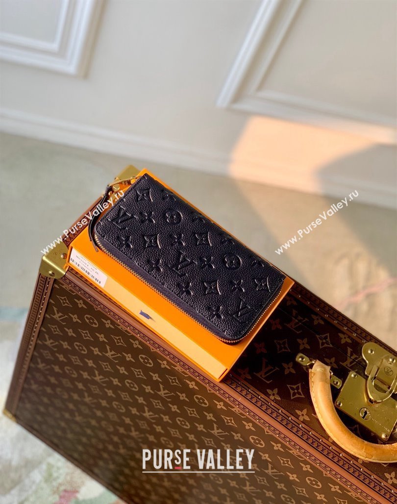 Louis Vuitton Zippy Wallet Wallet bag in Monogram Empreinte Leather M61864 Navy Blue 2024 (KI-240520093)