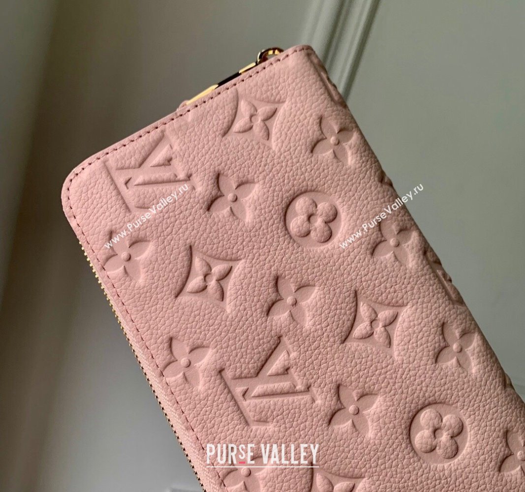 Louis Vuitton Zippy Wallet in Monogram Empreinte Leather M61864 Opale Pink 2024 (KI-240520051)