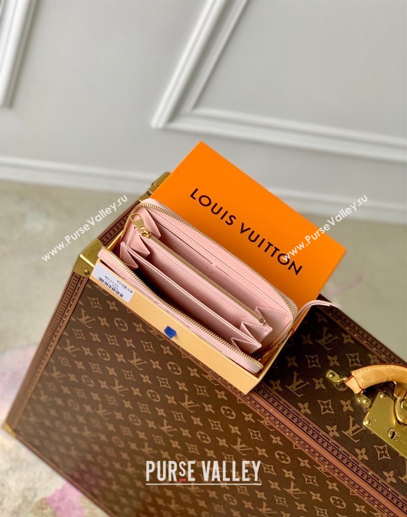 Louis Vuitton Zippy Wallet in Monogram Empreinte Leather M61864 Opale Pink 2024 (KI-240520051)