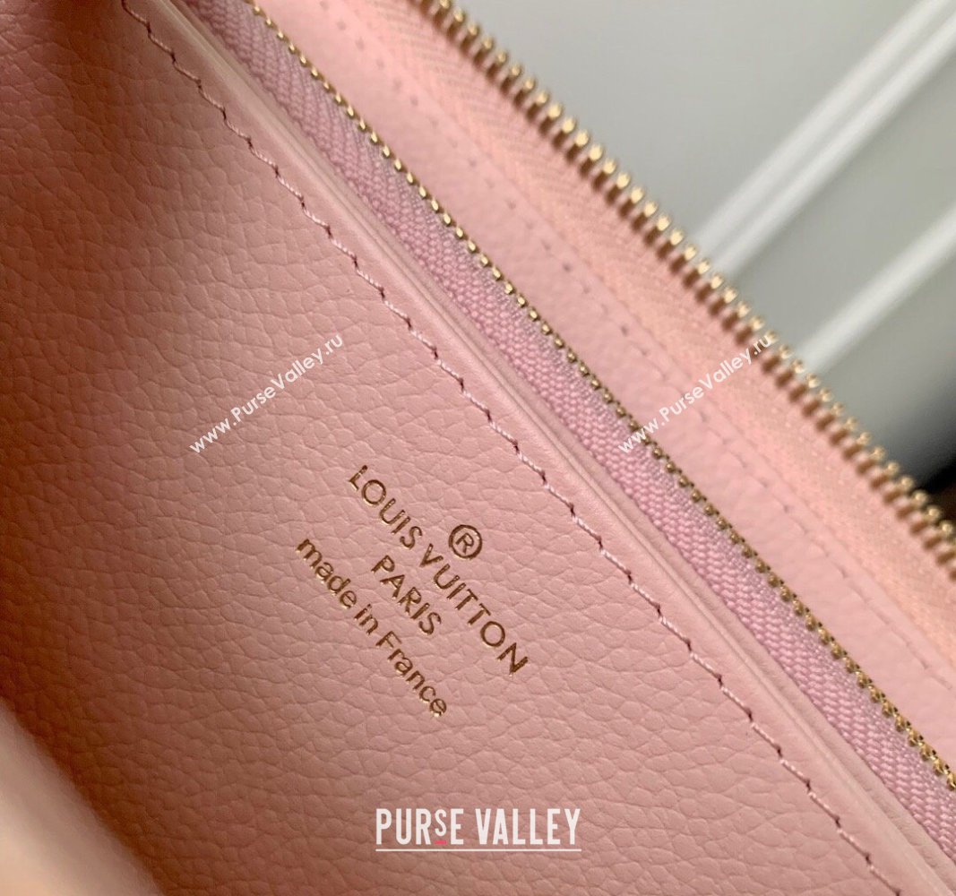 Louis Vuitton Zippy Wallet in Monogram Empreinte Leather M61864 Opale Pink 2024 (KI-240520051)