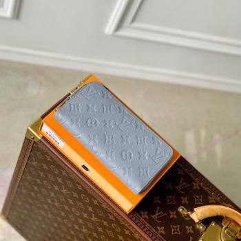 Louis Vuitton Zippy Wallet in Monogram Empreinte Leather M61864 Olympe Blue 2024 (KI-240520052)