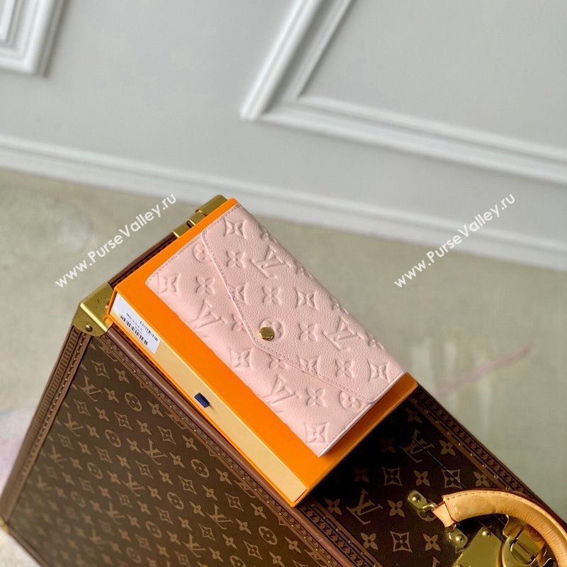 Louis Vuitton Sarah Wallet in Monogram Empreinte Leather M83443 Opale Pink 2024 (KI-240520053)