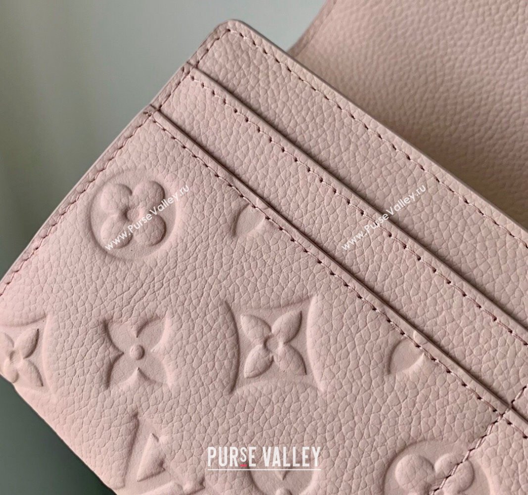 Louis Vuitton Sarah Wallet in Monogram Empreinte Leather M83443 Opale Pink 2024 (KI-240520053)