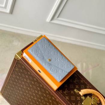 Louis Vuitton Sarah Wallet in Monogram Empreinte Leather M83443 Olympe Blue 2024 (KI-240520054)