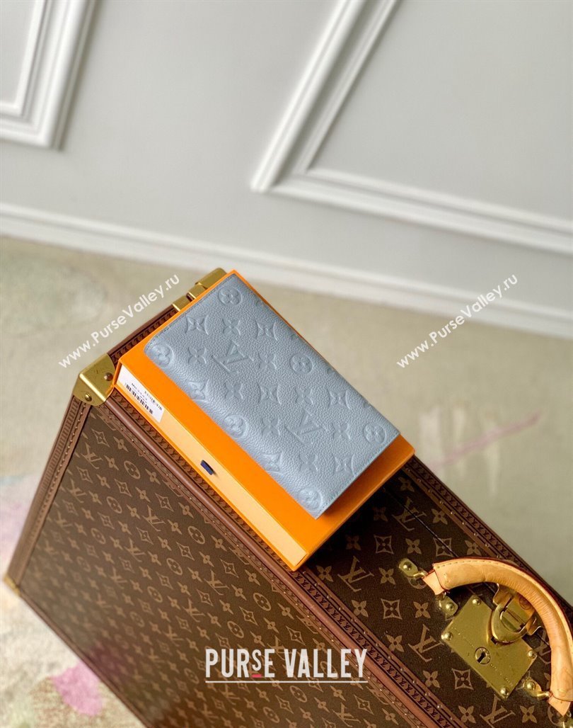 Louis Vuitton Sarah Wallet in Monogram Empreinte Leather M83443 Olympe Blue 2024 (KI-240520054)