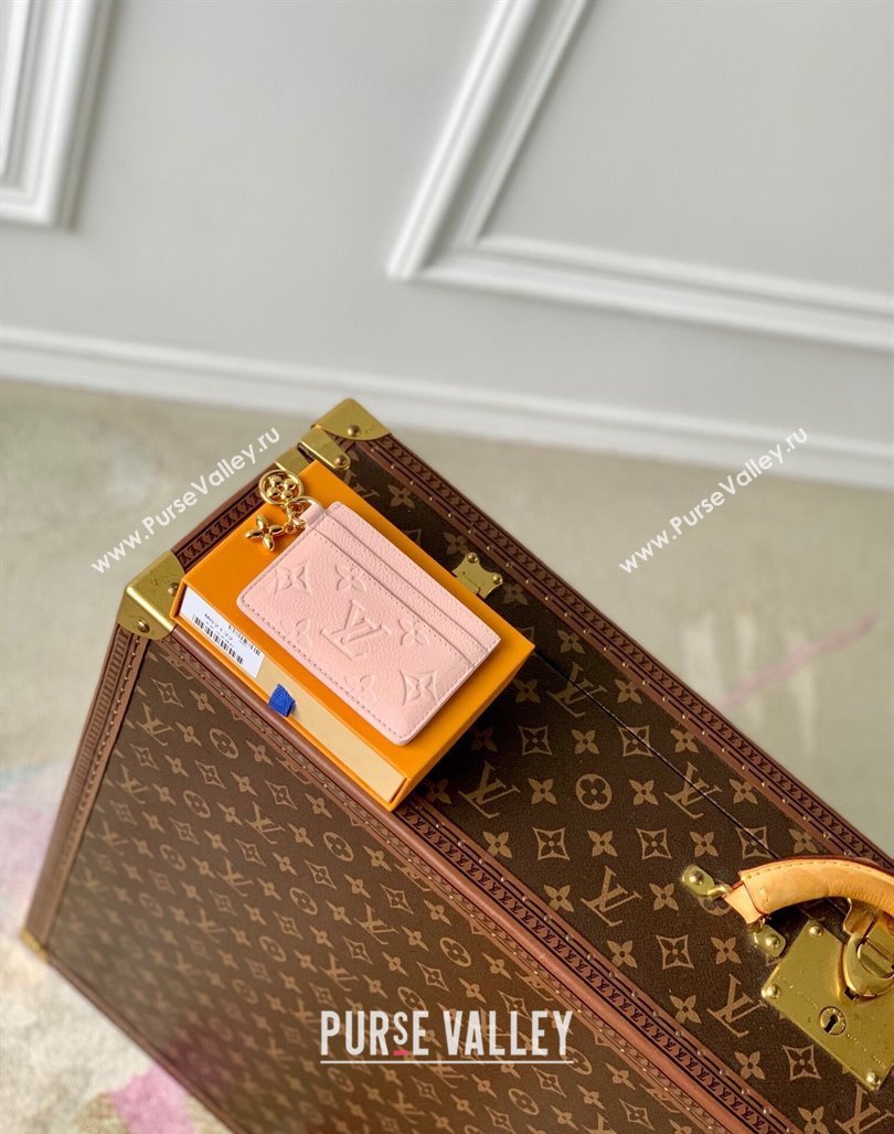 Louis Vuitton LV Charms Card Holder Monogram Empreinte Leather M83562 Opale Pink 2024 (KI-240520055)