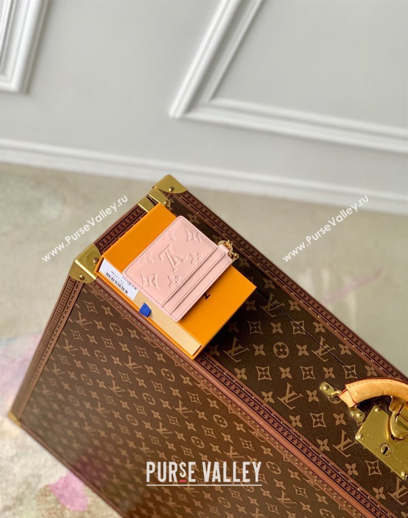 Louis Vuitton LV Charms Card Holder Monogram Empreinte Leather M83562 Opale Pink 2024 (KI-240520055)