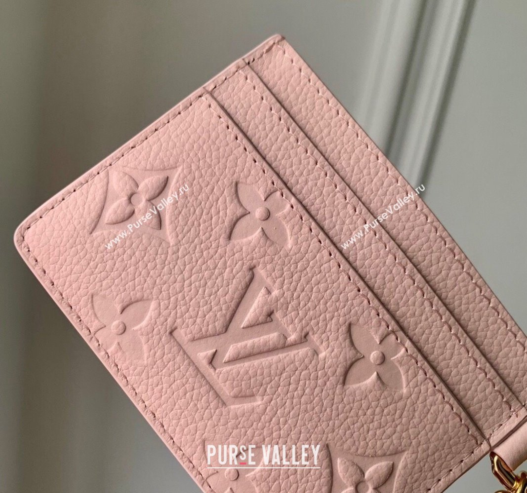 Louis Vuitton LV Charms Card Holder Monogram Empreinte Leather M83562 Opale Pink 2024 (KI-240520055)