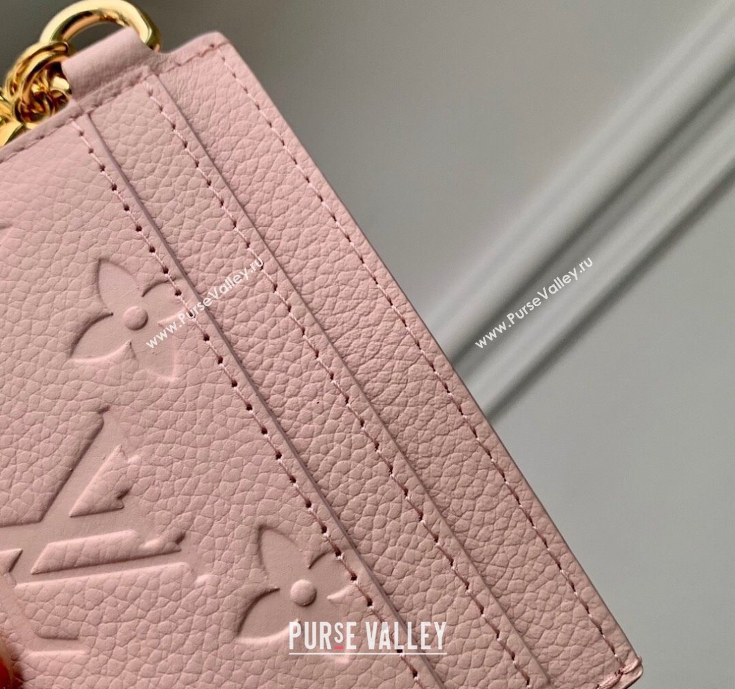 Louis Vuitton LV Charms Card Holder Monogram Empreinte Leather M83562 Opale Pink 2024 (KI-240520055)