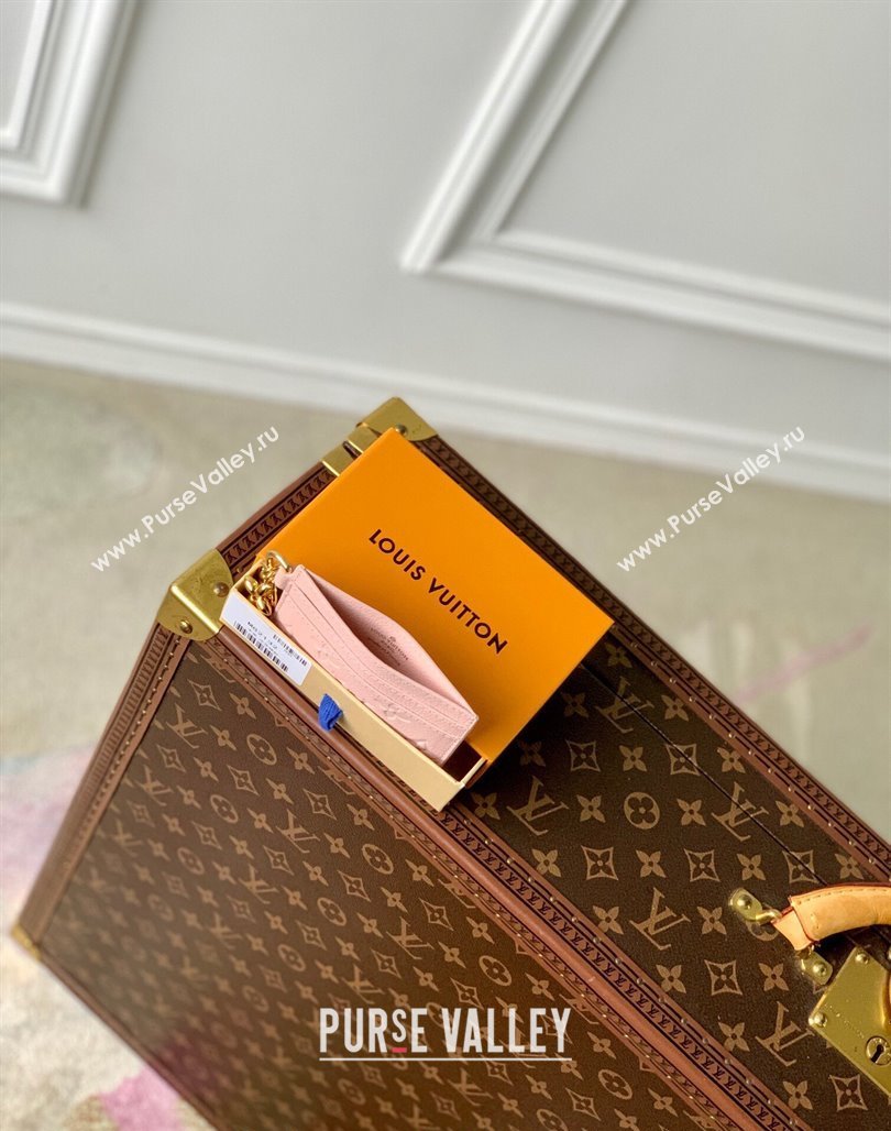 Louis Vuitton LV Charms Card Holder Monogram Empreinte Leather M83562 Opale Pink 2024 (KI-240520055)