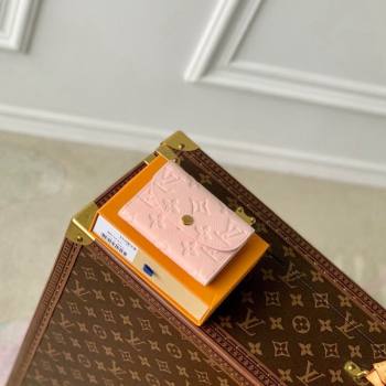 Louis Vuitton Rosalie Coin Purse Wallet in Monogram Empreinte Leather M81520 Opale Pink 2024 (KI-240520057)