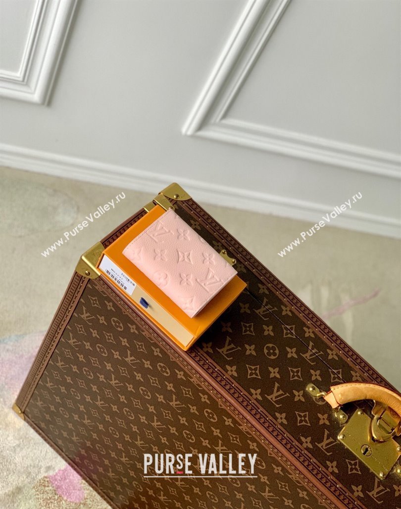 Louis Vuitton Rosalie Coin Purse Wallet in Monogram Empreinte Leather M81520 Opale Pink 2024 (KI-240520057)