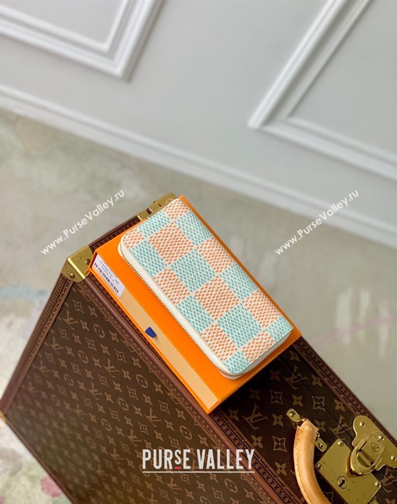 Louis Vuitton Zippy Vertical Wallet in Damier Heritage Canvas N40675 White 2024 (KI-240520002)