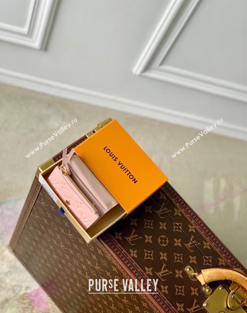 Louis Vuitton Rosalie Coin Purse Wallet in Monogram Empreinte Leather M81520 Opale Pink 2024 (KI-240520057)