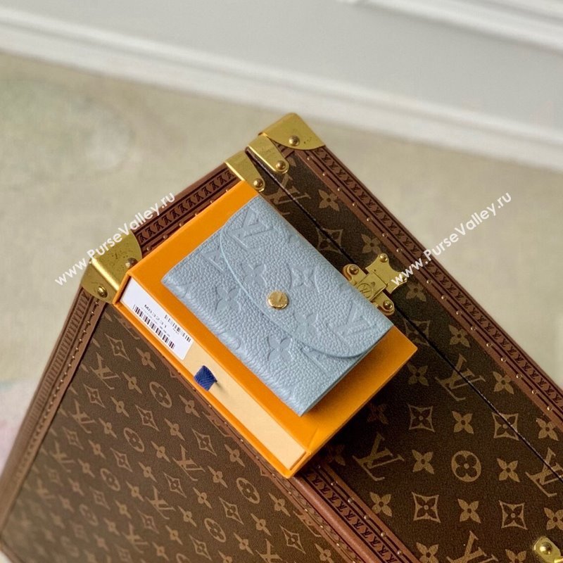 Louis Vuitton Rosalie Coin Purse Wallet in Monogram Empreinte Leather M81520 Olympe Blue 2024 (KI-240520058)