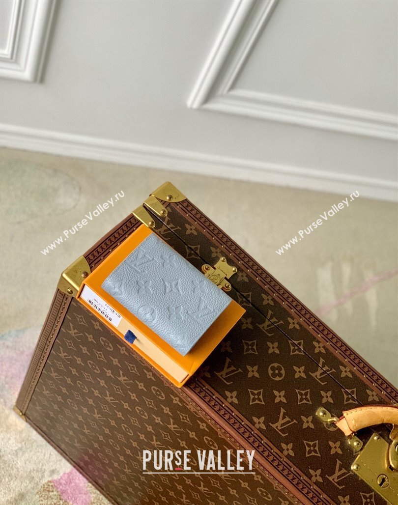 Louis Vuitton Rosalie Coin Purse Wallet in Monogram Empreinte Leather M81520 Olympe Blue 2024 (KI-240520058)