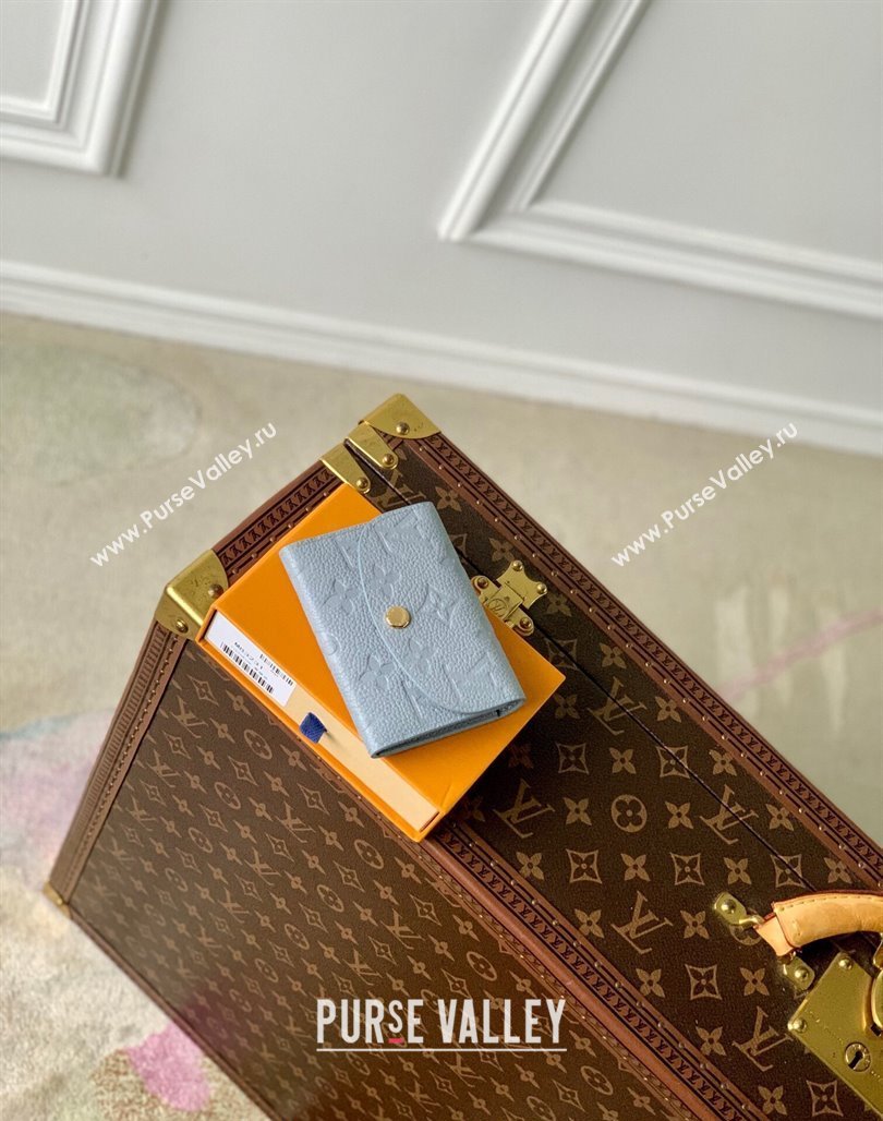 Louis Vuitton Rosalie Coin Purse Wallet in Monogram Empreinte Leather M81520 Olympe Blue 2024 (KI-240520058)