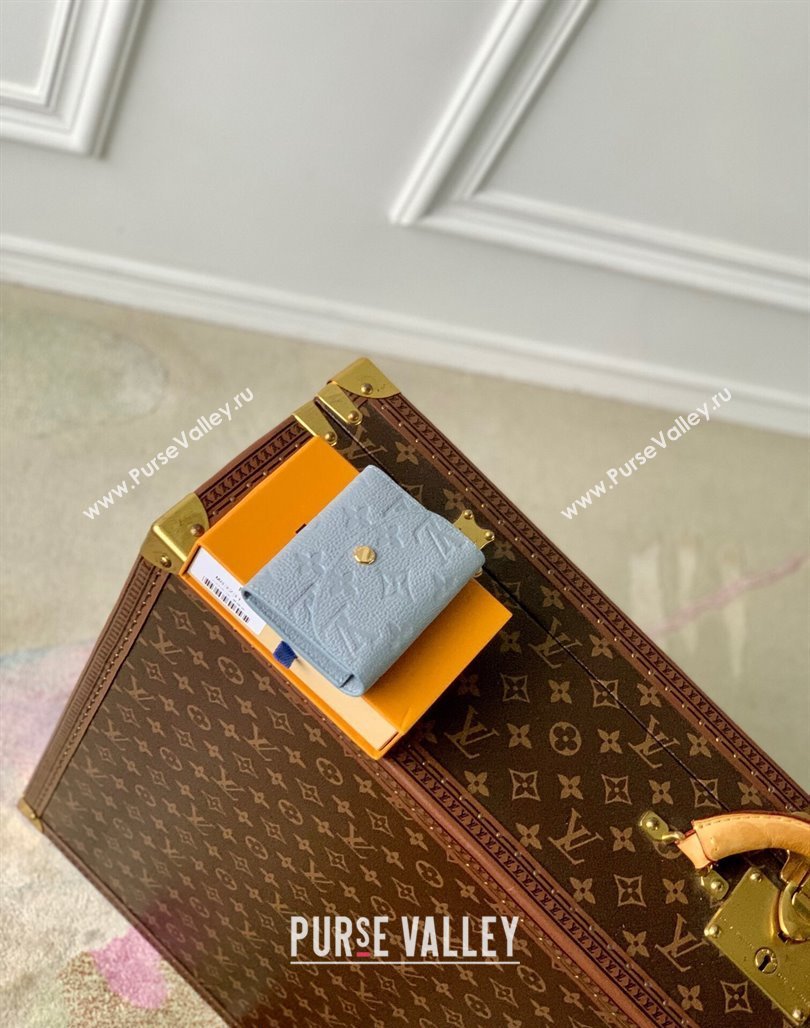 Louis Vuitton Rosalie Coin Purse Wallet in Monogram Empreinte Leather M81520 Olympe Blue 2024 (KI-240520058)