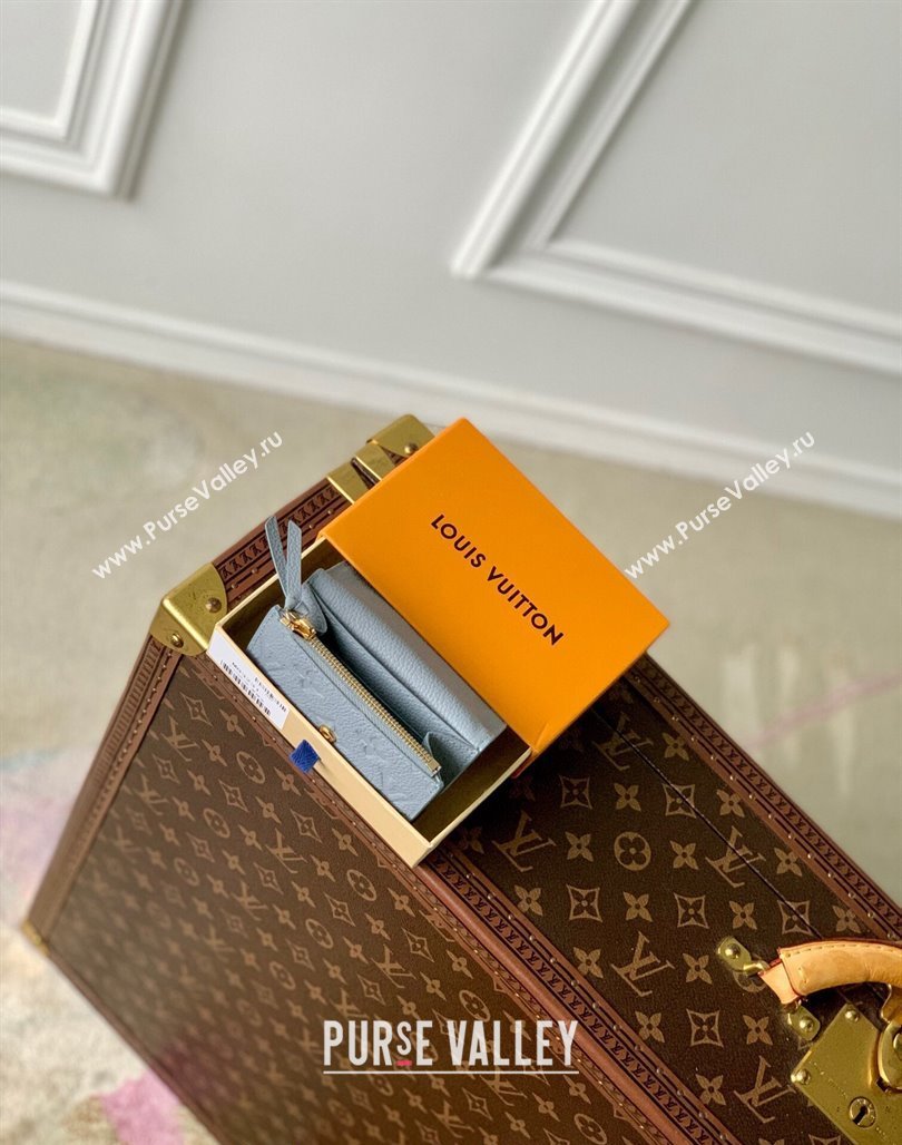 Louis Vuitton Rosalie Coin Purse Wallet in Monogram Empreinte Leather M81520 Olympe Blue 2024 (KI-240520058)