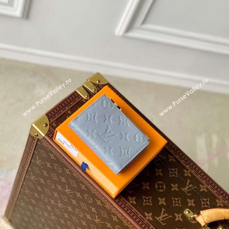 Louis Vuitton Lisa Wallet in Monogram Empreinte Leather M83587 Olympe Blue 2024 (KI-240520059)