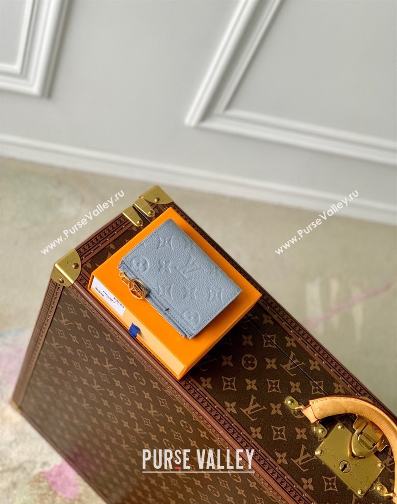 Louis Vuitton Lisa Wallet in Monogram Empreinte Leather M83587 Olympe Blue 2024 (KI-240520059)