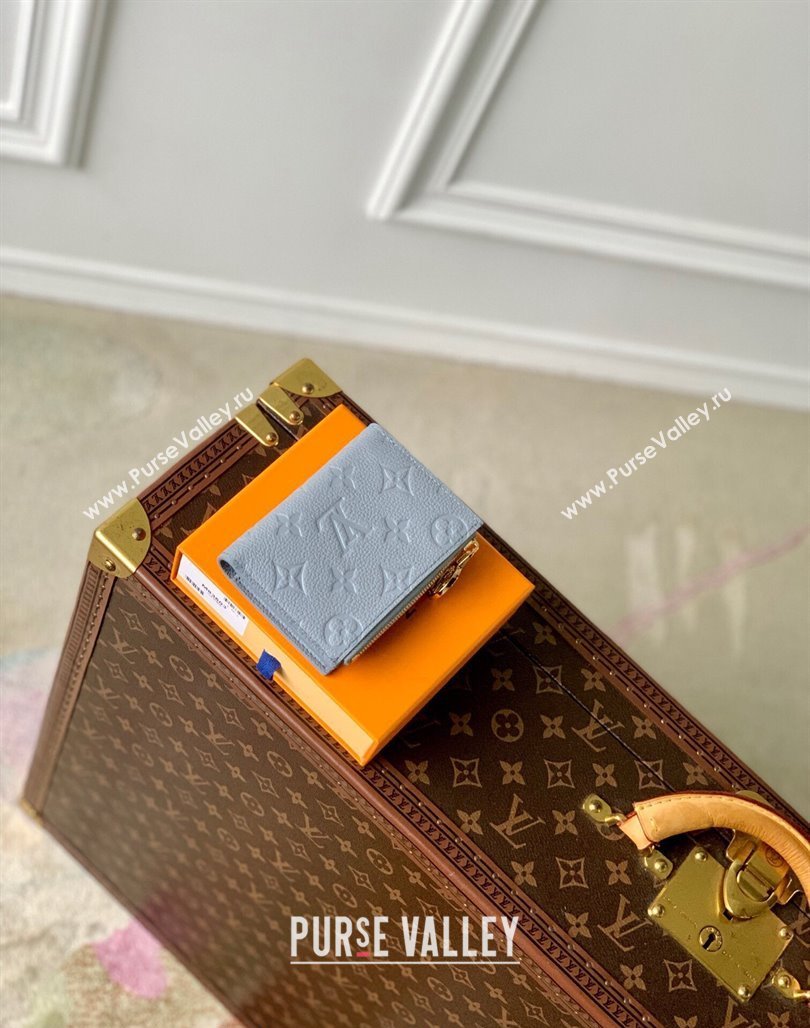 Louis Vuitton Lisa Wallet in Monogram Empreinte Leather M83587 Olympe Blue 2024 (KI-240520059)