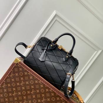 Louis Vuitton Speedy Bandouliere 25 Bag in Quilted Lambskin M24206 Black 2024 (KI-240521047)