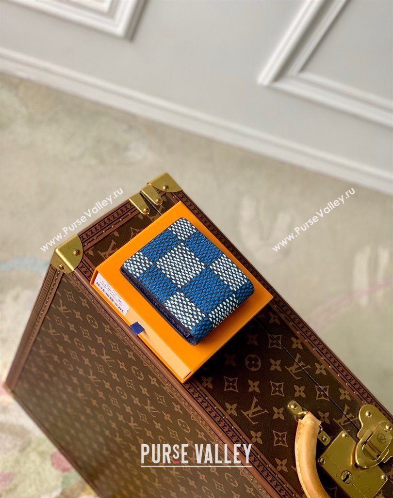 Louis Vuitton Multiple Wallet in Damier Heritage Canvas N40676 Blue 2024 (KI-240520003)