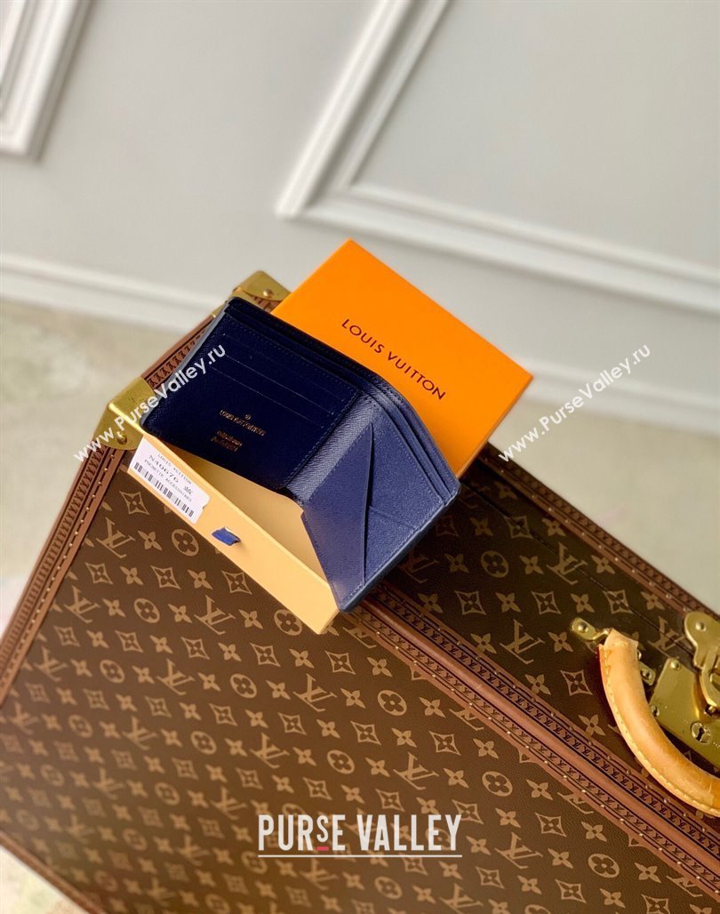 Louis Vuitton Multiple Wallet in Damier Heritage Canvas N40676 Blue 2024 (KI-240520003)