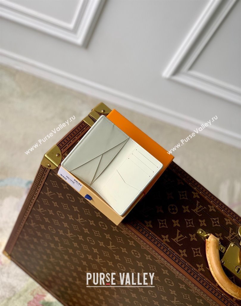 Louis Vuitton Pocket Organizer Wallet in Monogram Shadow Calfskin M83377 White 2024 (KI-240520007)