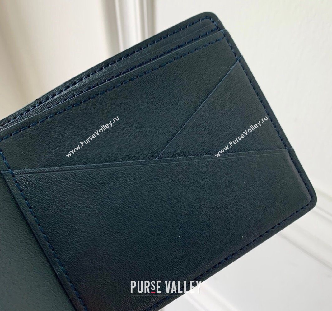 Louis Vuitton Multiple Wallet in Monogram Shadow Calfskin M83379 Ink Blue 2024 (KI-240520010)