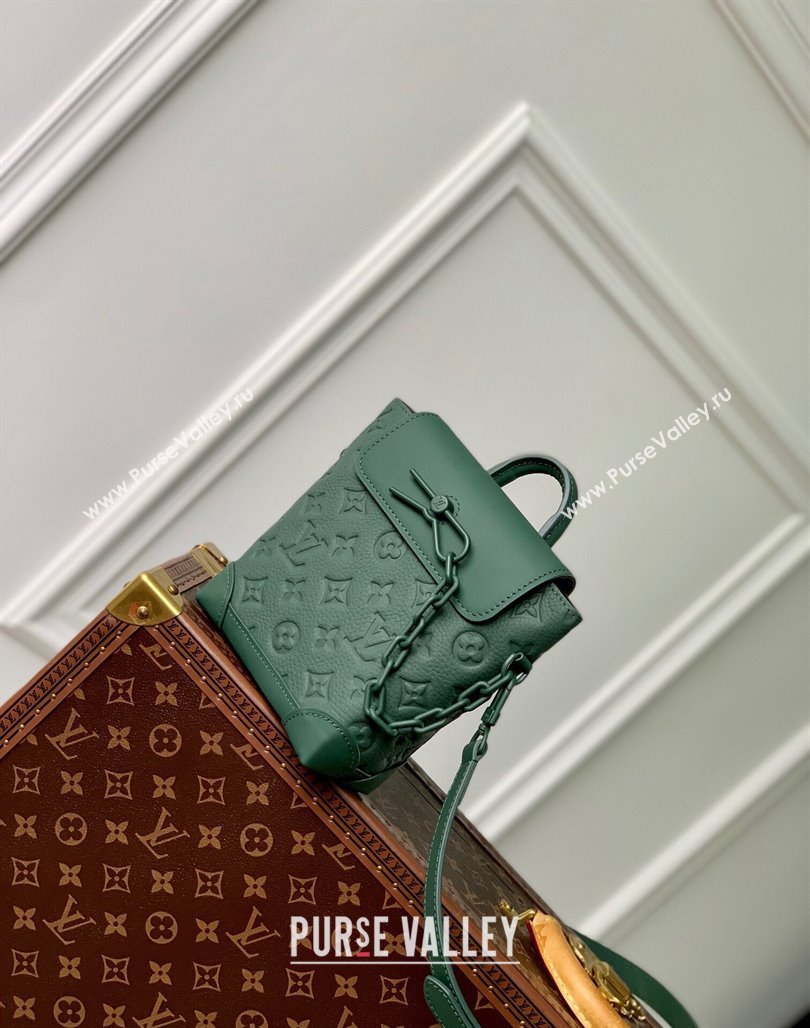 Louis Vuitton Nano Steamer Mini Bag in Forest Green Taurillon Monogram Leather M83052 2024 (KI-240520033)