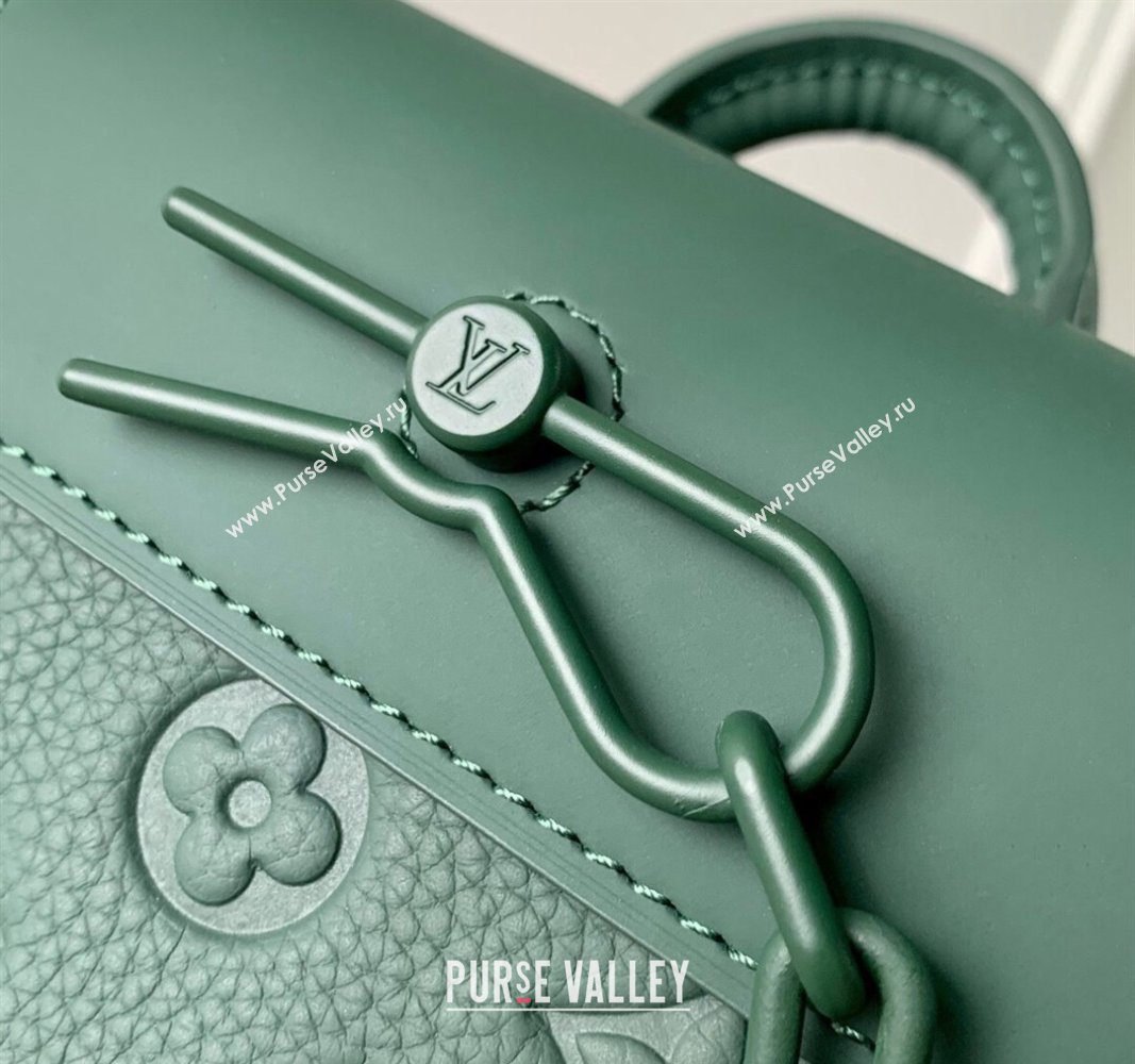 Louis Vuitton Nano Steamer Mini Bag in Forest Green Taurillon Monogram Leather M83052 2024 (KI-240520033)